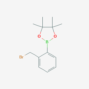 molecular formula C13H18BBrO2 B105263 2-(2-(Bromomethyl)phenyl)-4,4,5,5-tetramethyl-1,3,2-dioxaborolane CAS No. 377780-72-8