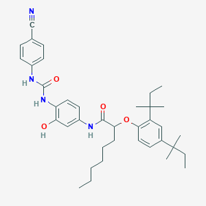 N-(4-(3-(4-Cyanophenyl)ureido)-3-hydroxyphenyl)-2-(2,4-di-tert-pentylphenoxy)octanamide
