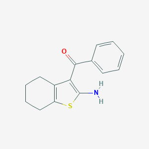 molecular formula C15H15NOS B105286 (2-Amino-4,5,6,7-tetrahydro-benzo[b]thiophen-3-yl)-phenyl-methanone CAS No. 4651-72-3