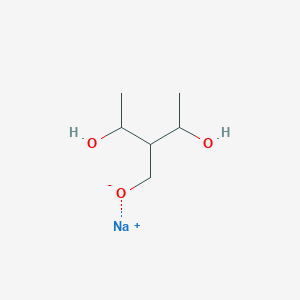 molecular formula C6H13NaO3 B105306 3-(Hydroxymethyl)pentane-2,4-diol, sodium salt CAS No. 16993-67-2