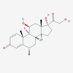 molecular formula C22H29FO5 B105318 6alpha-Methyl-9alpha-fluoroprednisolone CAS No. 382-52-5