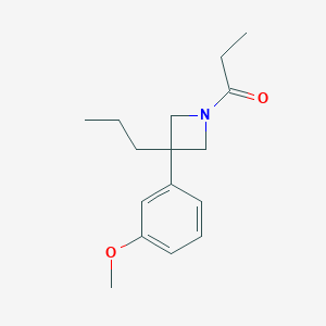 molecular formula C16H23NO2 B010533 3-(m-Methoxyphenyl)-1-propionyl-3-propylazetidine CAS No. 19832-48-5