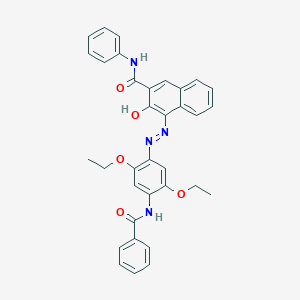 molecular formula C34H30N4O5 B105332 4-[[4-(benzoylamino)-2,5-diethoxyphenyl]azo]-3-hydroxy-N-phenylnaphthalene-2-carboxamide CAS No. 17352-47-5