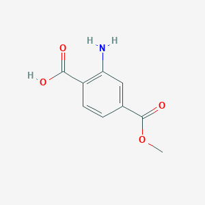 molecular formula C9H9NO4 B105353 2-Amino-4-(methoxycarbonyl)benzoic acid CAS No. 85743-02-8