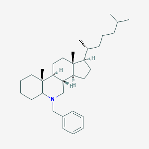 B105372 6-Azacholestane, 6-benzyl- CAS No. 16373-52-7