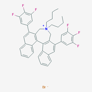 13,13-Dibutyl-10,16-bis(3,4,5-trifluorophenyl)-13-azoniapentacyclo[13.8.0.02,11.03,8.018,23]tricosa-1(15),2(11),3,5,7,9,16,18,20,22-decaene;bromide