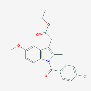 molecular formula C21H20ClNO4 B105437 Indomethacin ethyl ester CAS No. 16401-99-3
