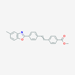 molecular formula C24H19NO3 B105454 methyl 4-[2-[4-(5-methyl-1,3-benzoxazol-2-yl)phenyl]ethenyl]benzoate CAS No. 18039-18-4