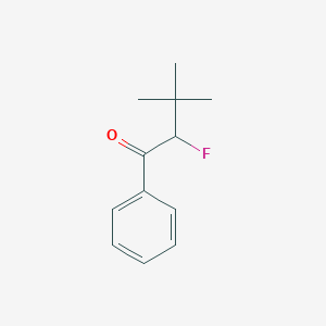 molecular formula C12H15FO B010552 2-Fluoro-3,3-dimethyl-1-phenylbutan-1-one CAS No. 106325-42-2