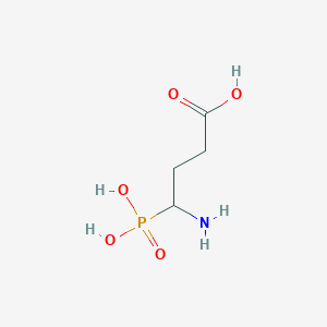 molecular formula C4H10NO5P B105539 4-Amino-4-phosphonobutanoic acid CAS No. 18865-31-1