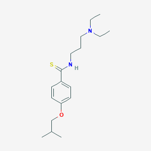 molecular formula C18H30N2OS B105569 Benzamide, N-(3-diethylaminopropyl)-p-isobutoxythio- CAS No. 16531-34-3