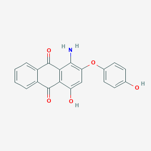 molecular formula C20H13NO5 B105578 9,10-Anthracenedione, 1-amino-4-hydroxy-2-(4-hydroxyphenoxy)- CAS No. 18622-13-4