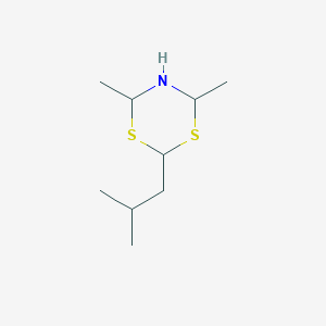 molecular formula C9H19NS2 B010559 2-Isobutyl-4,6-dimethyl-1,3,5-dithiazinane CAS No. 101517-87-7