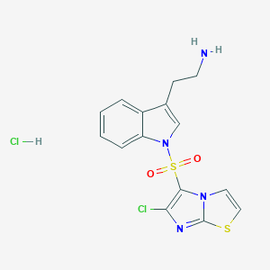 molecular formula C15H14Cl2N4O2S2 B105609 WAY-181187 hydrochloride CAS No. 554403-08-6