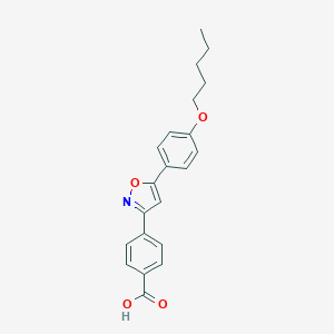 molecular formula C21H21NO4 B105625 4-(5-(4-(戊氧基)苯基)异噁唑-3-基)苯甲酸 CAS No. 179162-55-1