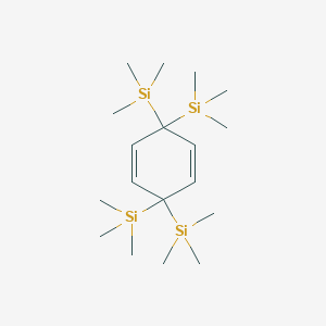 molecular formula C18H40Si4 B105643 trimethyl-[1,4,4-tris(trimethylsilyl)cyclohexa-2,5-dien-1-yl]silane CAS No. 17156-62-6
