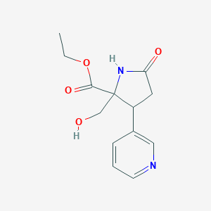 Ethyl 2-(hydroxymethyl)-5-oxo-3-pyridin-3-ylpyrrolidine-2-carboxylate