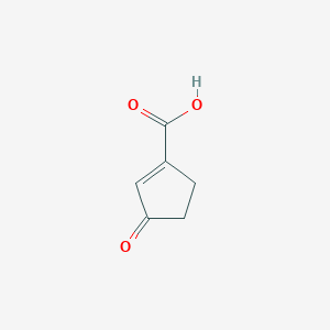 molecular formula C6H6O3 B010569 3-Oxocyclopent-1-enecarboxylic acid CAS No. 108384-36-7