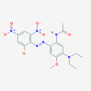 molecular formula C19H21BrN6O6 B010570 Acetamide, N-[2-[(2-bromo-4,6-dinitrophenyl)azo]-5-(diethylamino)-4-methoxyphenyl]- CAS No. 56548-64-2