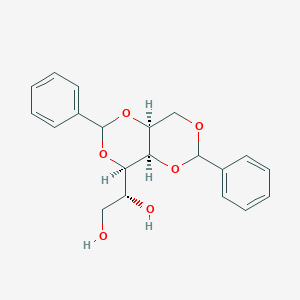 molecular formula C20H22O6 B105717 (1R)-1-((4R,4aR,8aS)-2,6-diphenyltetrahydro-[1,3]dioxino[5,4-d][1,3]dioxin-4-yl)ethane-1,2-diol CAS No. 19046-64-1
