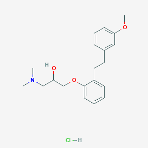 molecular formula C20H28ClNO3 B105735 1-(Dimethylamino)-3-(2-(3-methoxyphenethyl)phenoxy)propan-2-ol hydrochloride CAS No. 135261-74-4