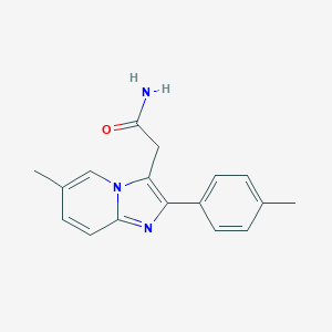 molecular formula C17H17N3O B105741 2-[6-甲基-2-(4-甲基苯基)咪唑并[1,2-a]吡啶-3-基]乙酰胺 CAS No. 365213-58-7