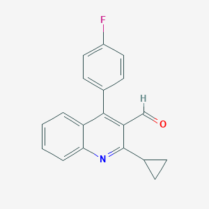 B105748 2-Cyclopropyl-4-(4-fluorophenyl)quinoline-3-carbaldehyde CAS No. 121660-37-5