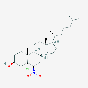 molecular formula C27H46ClNO3 B105775 Cholestan-3-ol, 5-chloro-6-nitro-, (3beta,5alpha,6beta)- CAS No. 15505-91-6