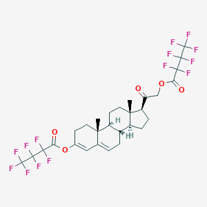 molecular formula C29H28F14O5 B105793 Pregna-3,5-dien-20-one, 3,21-dihydroxy-, bis(heptafluorobutyrate) CAS No. 18072-34-9