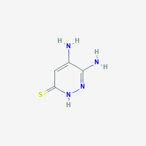 molecular formula C4H6N4S B105836 3,4-diamino-1H-pyridazine-6-thione CAS No. 18126-12-0
