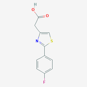 molecular formula C11H8FNO2S B105846 [2-(4-Fluorophenyl)-1,3-thiazol-4-yl]acetic acid CAS No. 17969-24-3
