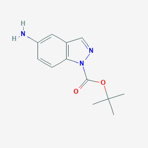 molecular formula C12H15N3O2 B105858 tert-Butyl 5-Amino-1H-indazole-1-carboxylate CAS No. 129488-10-4