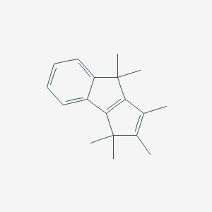 molecular formula C18H22 B105859 1,1,2,3,4,4-Hexamethylcyclopenta[a]indene CAS No. 17384-72-4