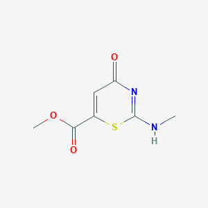 molecular formula C7H8N2O3S B105875 Methyl 2-(methylamino)-4-oxo-1,3-thiazine-6-carboxylate CAS No. 16238-34-9
