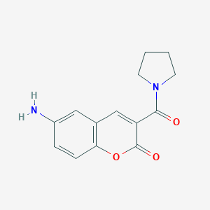 Coumarin, 6-amino-3-(1-pyrrolidinylcarbonyl)-