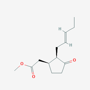 molecular formula C13H20O3 B010596 Methyl 2-(3-oxo-2-(pent-2-en-1-yl)cyclopentyl)acetate CAS No. 39924-52-2