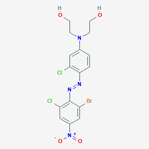 molecular formula C16H15BrCl2N4O4 B105966 Ethanol, 2,2'-[[4-[(2-bromo-6-chloro-4-nitrophenyl)azo]-3-chlorophenyl]imino]bis- CAS No. 17464-91-4
