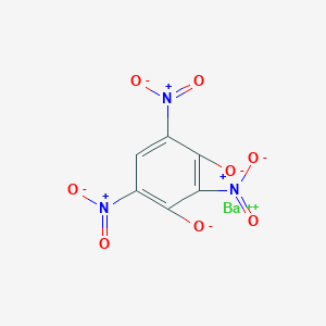 molecular formula C6HBaN3O8 B105976 1,3-Benzenediol, 2,4,6-trinitro-, barium salt (1:1) CAS No. 15805-42-2