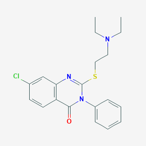 4(3H)-Quinazolinone, 7-chloro-2-((2-(diethylamino)ethyl)thio)-3-phenyl-