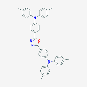 molecular formula C42H36N4O B010601 4-methyl-N-[4-[5-[4-(4-methyl-N-(4-methylphenyl)anilino)phenyl]-1,3,4-oxadiazol-2-yl]phenyl]-N-(4-methylphenyl)aniline CAS No. 104989-09-5