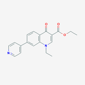Ethyl 1-ethyl-1,4-dihydro-4-oxo-7-(4-pyridyl)quinoline-3-carboxylate