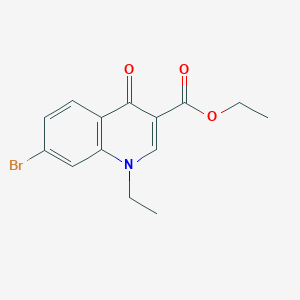 molecular formula C14H14BrNO3 B106025 Ethyl 7-bromo-1-ethyl-4-oxo-1,4-dihydroquinoline-3-carboxylate CAS No. 131993-96-9
