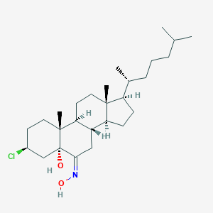 B106096 (3S,5R,6Z,8S,9S,10R,13R,14S,17R)-3-Chloro-6-hydroxyimino-10,13-dimethyl-17-[(2R)-6-methylheptan-2-yl]-2,3,4,7,8,9,11,12,14,15,16,17-dodecahydro-1H-cyclopenta[a]phenanthren-5-ol CAS No. 15568-98-6