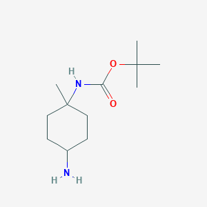molecular formula C12H24N2O2 B106125 叔丁基（4-氨基-1-甲基环己基）氨基甲酸酯 CAS No. 1254058-26-8