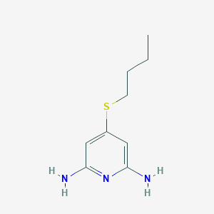 4-(Butylsulfanyl)pyridine-2,6-diamine