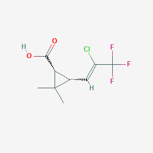 molecular formula C9H10ClF3O2 B106163 cis-3-(2-Chloro-3,3,3-trifluoroprop-1-en-1-yl)-2,2-dimethylcyclopropanecarboxylic acid CAS No. 76023-99-9
