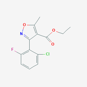 molecular formula C13H11ClFNO3 B106196 Ethyl 3-(2-chloro-6-fluorophenyl)-5-methylisoxazole-4-carboxylate CAS No. 83817-51-0