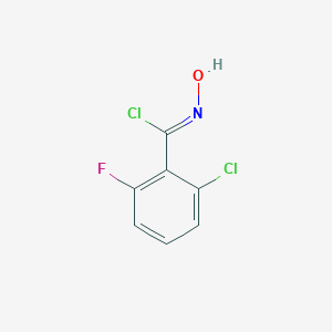 molecular formula C₇H₄Cl₂FNO B106205 Benzenecarboximidoyl chloride, 2-chloro-6-fluoro-N-hydroxy- CAS No. 51088-25-6