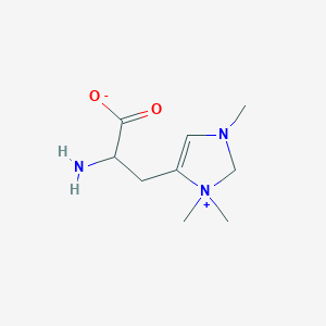 molecular formula C₉H₁₅N₃O₂ B106212 2-amino-3-(1,3,3-trimethyl-2H-imidazol-3-ium-4-yl)propanoate CAS No. 507-29-9