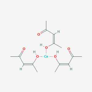 molecular formula C15H21CeO6 B106232 Cerium(III)-2,4-pentanedionate hydrate CAS No. 15653-01-7